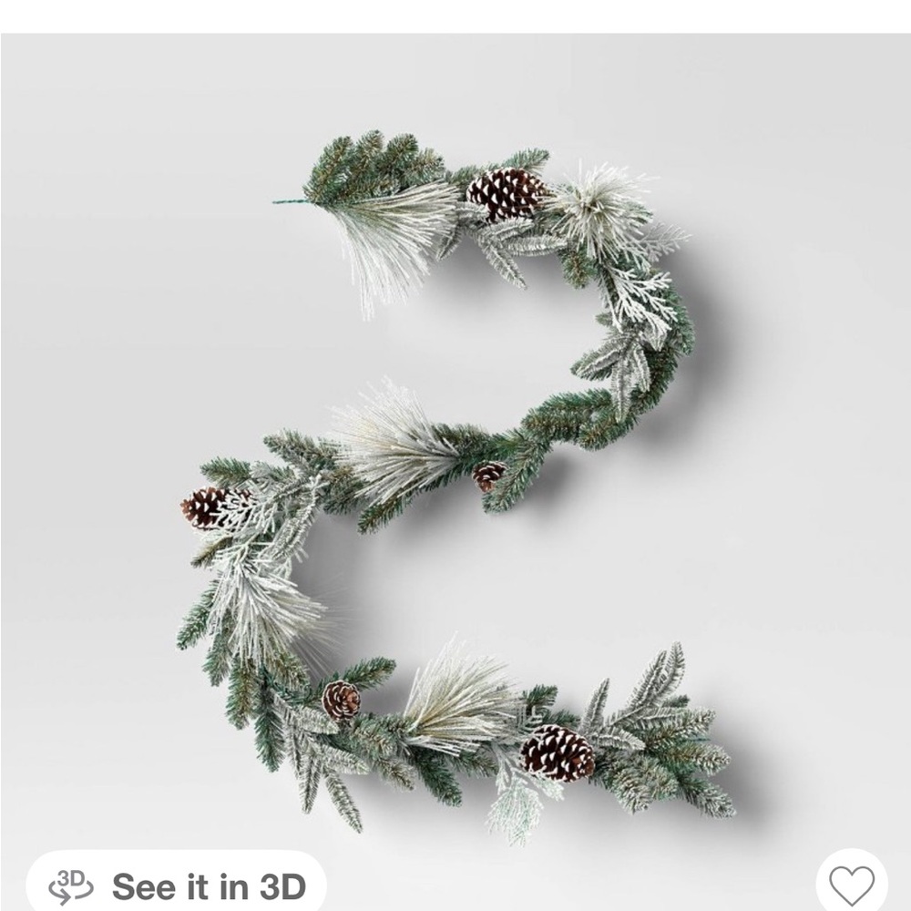 Wondershop Frosted Pine Garland with Pinecones